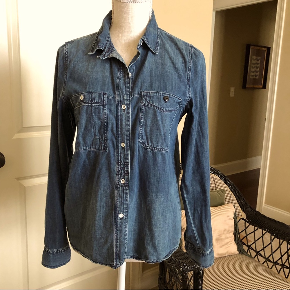 Madewell denim blouse (S)